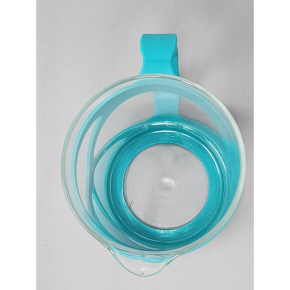 Aqua Blue French Press Coffee Maker Glass & Plastic Easy Pour Spout - Picture 5 of 11